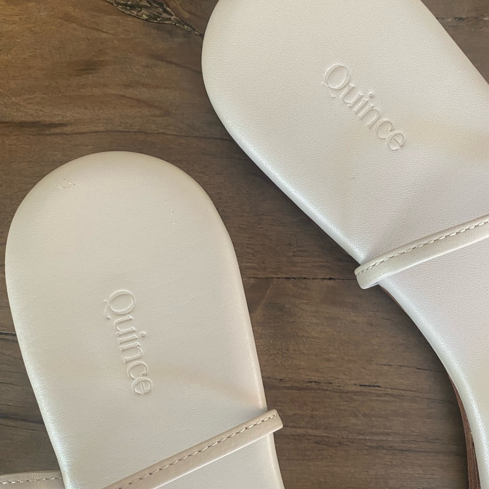 Quince Beige Strappy Sandals - Picture 3 of 5